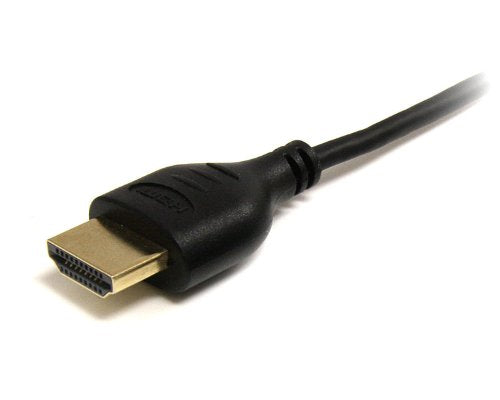 StarTech.com HDMIACMM6S Slim High Speed HDMI Cable with Ethernet, HDMI to HDMI Mini M/M, 6-Feet