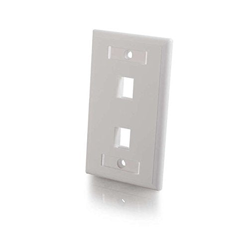 Cables to Go Premise Plus 2 Port Keystone SG Wall Plate White (03411)
