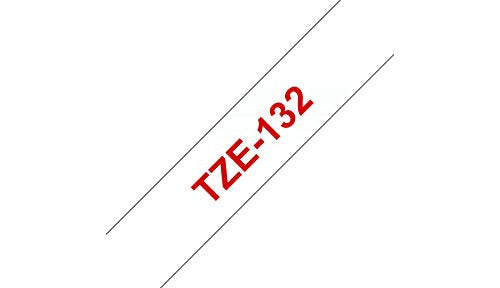 Brother 12mm (Red on Clear) Laminated Tape for (Pt-530/9200dx/3600/9600)