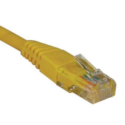15ft Cat5e/Cat5 Yellow Molded Rj45 Patch Cable 350mhz M/M