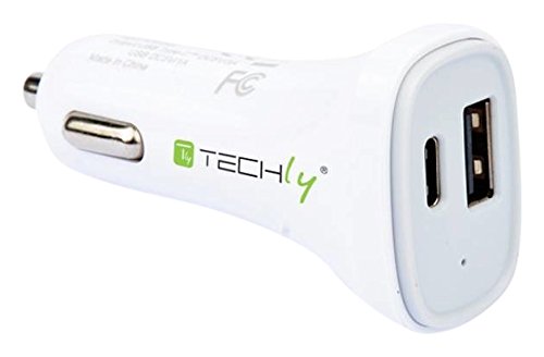 Techly 2-Port USB-A & USB-C Car Charger (IUSB2-CAR2-3AC1A)