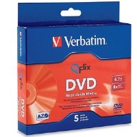 Verbatim 4.7GB 8X Qflix Media DVD-R (5pk Slim Case) 96747