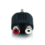 C2g 3.5mm Stereo Male To Dual Rca Female Audio Adapter - 2 X Rca Female - 1 X Mini-phone Male - Bla