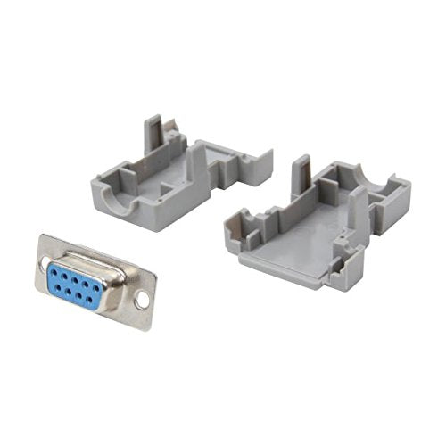 StarTech.com C9PSF Assembled DB9 Female Solder D-SUB Connector with Plastic Backshell (Gray)