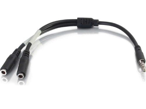 C2G 27394 4-Pin 3.5mm Microphone and Headphone Breakout Adapter Y-Cable (6 Inch)