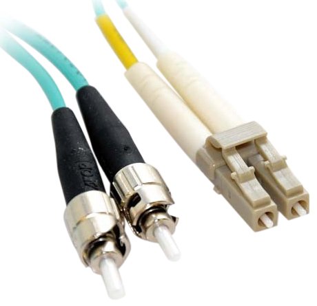 2m Lomm Om4 Fiber Optic Male St/Lc 50/125 Duplex Aqua Cable