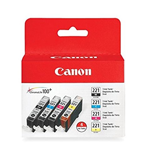Canon CLI-221 Genuine CMYK Value Pack Ink