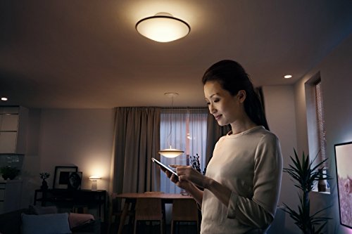 Philips Hue Phoenix Dimmable LED Smart Ceiling Light, Opal White (Requires Hue Hub, Works with Alexa, Apple HomeKit, and Google Assistant)