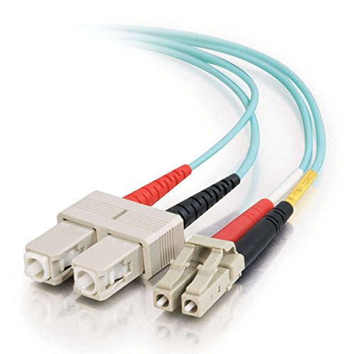C2G / Cables to Go 36527 10Gb LC/SC LSZH Duplex 50/125 Multimode Fiber Patch Cable (3 Meters, Aqua)