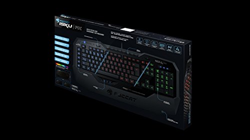 ROCCAT ROC-12-901 ISKU FX Multicolor Key Illuminated Gaming Keyboard, Black