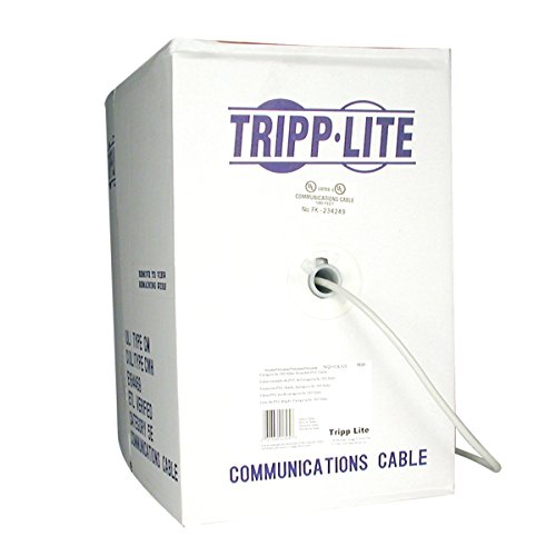 Tripp Lite N028-01K-GY 1000FT CAT5E Outdoor Rated PVC Bulk Cable (Gray)