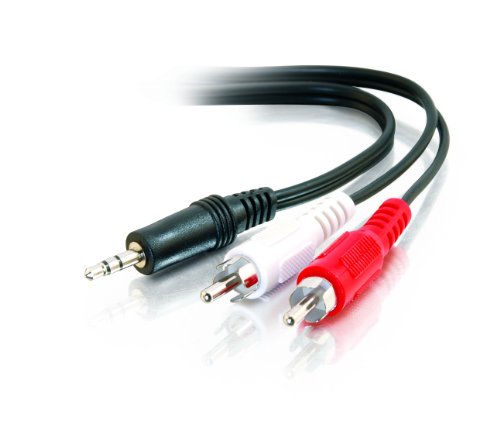 C2G / Cables To Go 39942 Value Series One 3.5mm Stereo Male to Two RCA Stereo Male Y-Cable, Black (3 Feet/0.91 Meters)