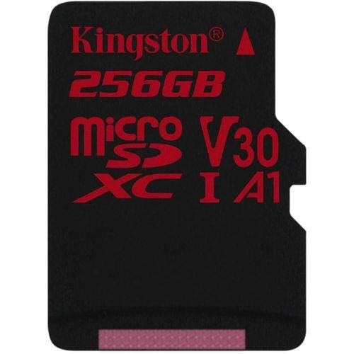 KINGSTON TECHNOLOGY - 256GB microSDXC Canvas React 100R/80W U3 UHS-I V30 A1 Card + SD Adptr Canada Ret