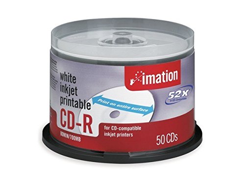 Imation Corp 50PK CDR 700MB 80MIN 52X-WHT INKJET HUB PRINT ( 17304 )
