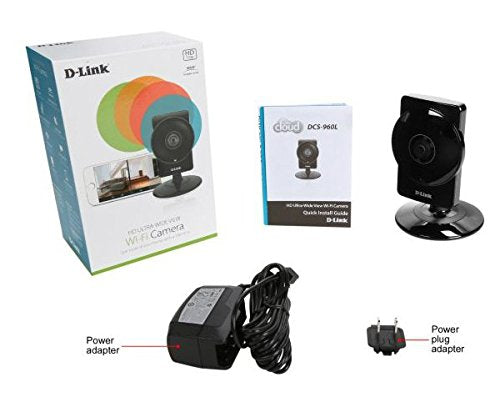 D-Link DCS-960L HD 180-Degree Wi-Fi Camera (Black)