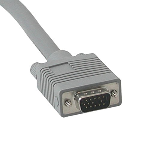 C2G 35004 VGA Cable - Premium Shielded HD15 SXGA M/M Monitor Cable with 45° Angled Male Connector, Gray (10 Feet, 3.04 Meters)