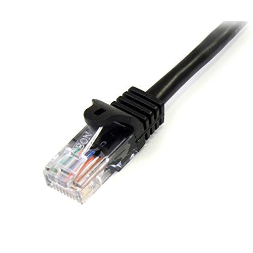 StarTech.com 45PATCH15BK Black Snagless RJ45 UTP Cat 5e Patch Cable, 15-Feet