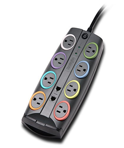 Kensington 62690 SmartSockets Standard Adapter 8-Outlet Color-Coded Power Strip and Surge Protector