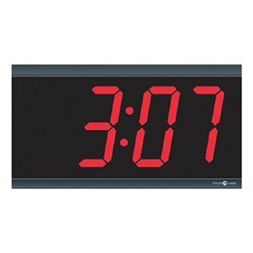 Pyramid SED4R4LDRB Digital Red LED Power Over Ehternet Clock Time Trax Synchronization Software Required, 4-Inch