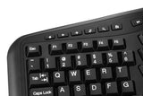 Adesso WKB-1500GB - Wireless Ergonomic Desktop Keyboard and Laser Mouse with Split Keys Design and Palm Rest for Comfort, Long Battery Life, Nano Receiver - Compatible for PC & Windows XP/7/8/10