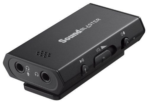 Creative Sound Blaster Portable Headphone Amplifier with Integrated Mic and Dual Headphone Jacks for PC and Smartphones