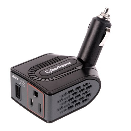 CyberPower CPS150BURC1 150-watt Mobile Power Inverter with 2.1-Amp USB Charger and Swivel Head