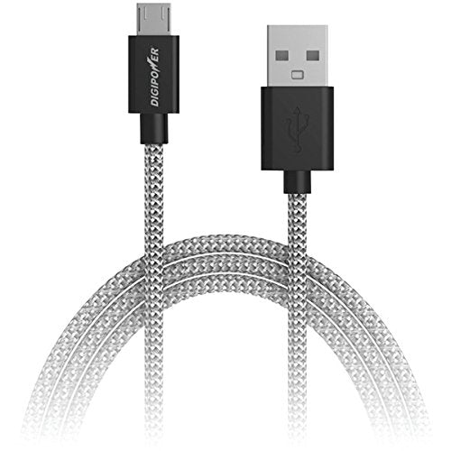 DIGIPOWER 6-Feet Tangle Free Braided Micro USB Charge and Sync Cable Retail Packaging