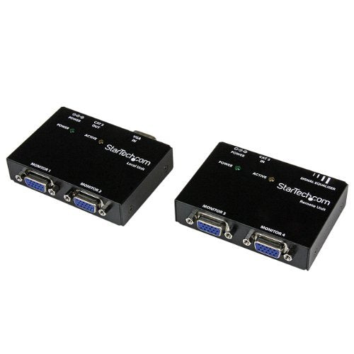 StarTech.com VGA Video Extender Over Cat5 ST121 Series - Up to 500 feet - 150m - VGA Over Cat 5 Extender - 2 Local and 2 Remote