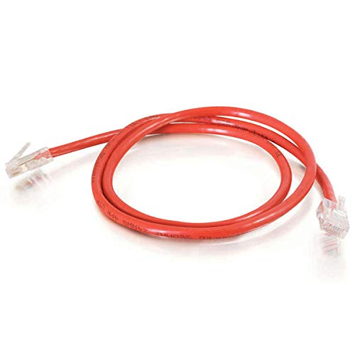 C2G 24510 Cat5e Crossover Cable - Non-Booted Unshielded Network Patch Cable, Red (7 Feet, 2.13 Meters)
