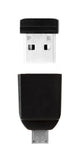 Verbatim 16GB Nano USB Flash Drive with USB OTG Micro Adapter - Black