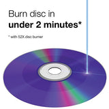 Verbatim CD-Recordable Disc with 80Min 700MB 52X Printable Hub 100pk Spindle, Shiny Silver Metalized 97934