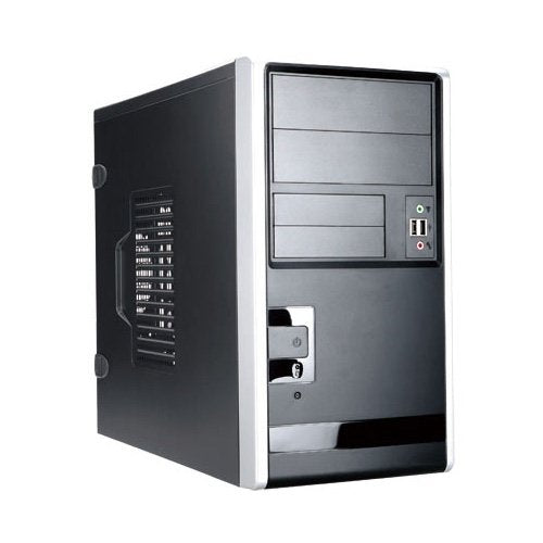 IN-WIN 350W TAC 2.0 MicroATX Mini Tower Case, Black/Silver EM013.TH350S