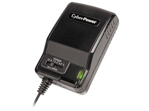 CyberPower CPUAC600 3-12V 600mAh Universal Power Adapter with AC Power Plug