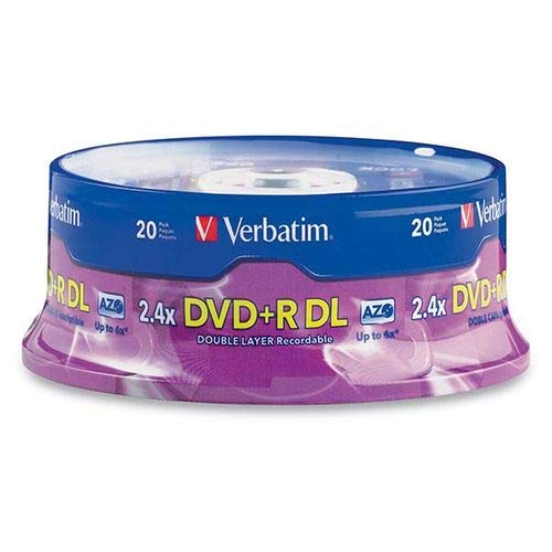 95310 - Verbatim 8x DVDR Double Layer Media 8.50 GB - 120mm Standard - 20 Pack Spindle