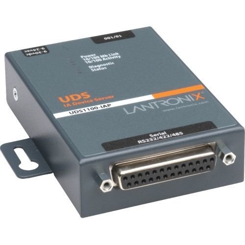 Lantronix 1-Port Serial (RS232/ RS422/ RS485) to Ethernet Industrial Device Server Supporting Modbus (TCP; ASCII; RTU)