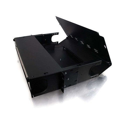 C2G 39102 Q-Series 2u 6-Panel Rackmount Fiber Optic Enclosure, TAA Compliant, Black (Made in The USA)