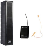 Amplivox SW1234 16-Channel 50W Line Array Amplified Speaker with Wireless Microphone