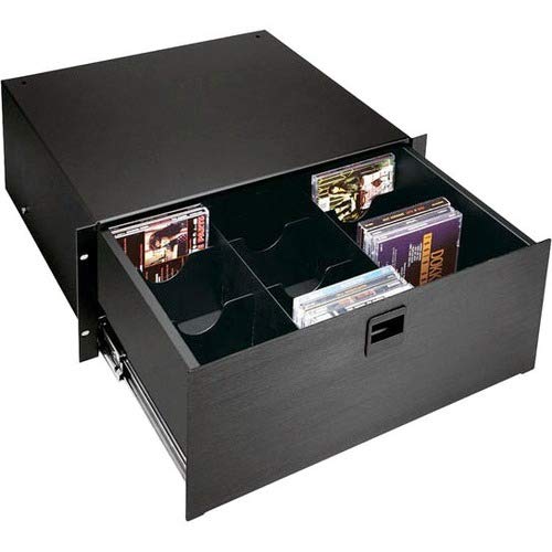 BLACK BOX NETWORK SRV - Rackmount Media Storage Drawer, 4U, Black