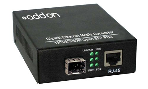 AddOncomputer.com 1000Base-TX To Open SFP Port POE Media Converter