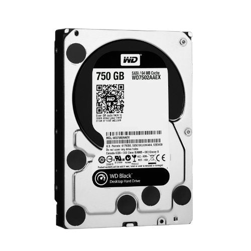 Western Digital 750 GB Caviar Black SATA 6 Gb/s 7200 RPM 64 MB Cache Bulk/OEM Desktop Hard Drive - WD7502AAEX