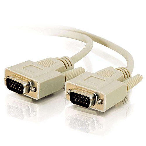 C2G 09455 VGA Cable - Economy Series VGA (SVGA) M/M Monitor Cable, Beige (10 Feet, 3.04 Meters)