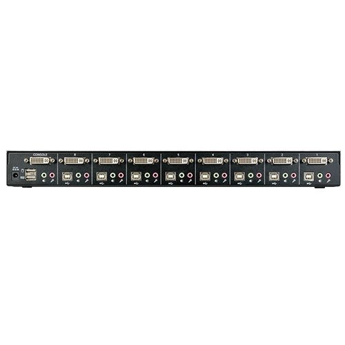 TRIPP LITE 8-Port Rackmount DVI USB KVM Switch with Audio 2-Port 1URM USB Hub (B043-DUA8-SL)