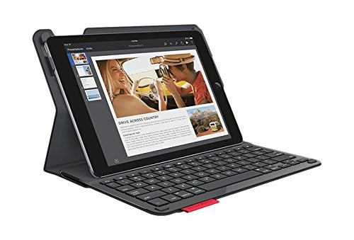 Refurbished Logitech Type+ Protective case with integrated keyboard For iPad Air - Carbon Black