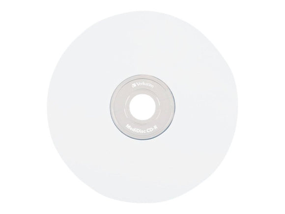 Verbatim 700MB 52x White Thermal Printable Recordable MediDisc CD-R, 50-Disc Spindle 94738