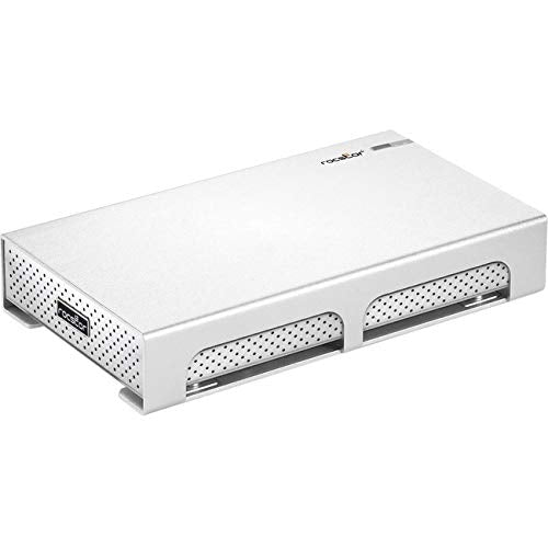 Rocstor Rocpro 900a Drive Enclosure Serial ATA - USB 3.0, FireWire/i.Link 800, eSATA Host Interface External - Silver