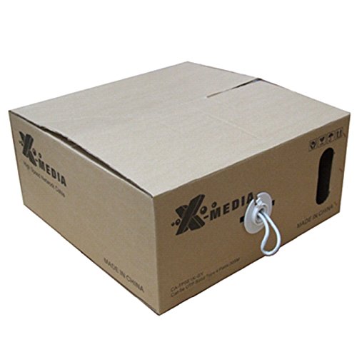 X-Media 1000-Feet CAT5E 24AWG UTP Solid 4PR Network Ethernet Cable Pull Box (XM-C5E-1000-GY)