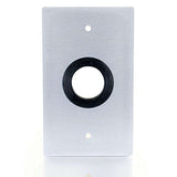 C2G 40488 1 Inch Grommet Cable Pass Through Single Gang Wall Plate, Aluminum