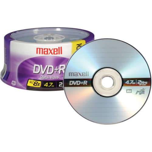 Maxell 634050 DVD+R Sindle, 25-Pack