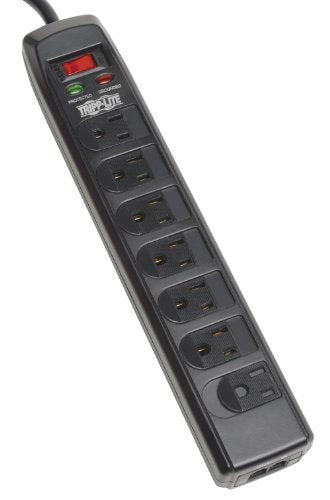 Tripp Lite 6 Outlet Surge Protector Power Strip 4ft Cord 540 Joules (TLP64)
