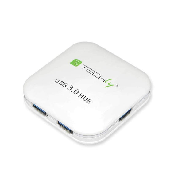 Techly 4 Port Hub USB 3.0 - White